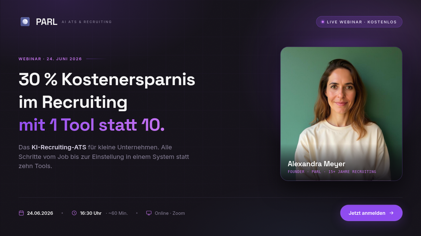 30% Kostenersparnis im Recruiting