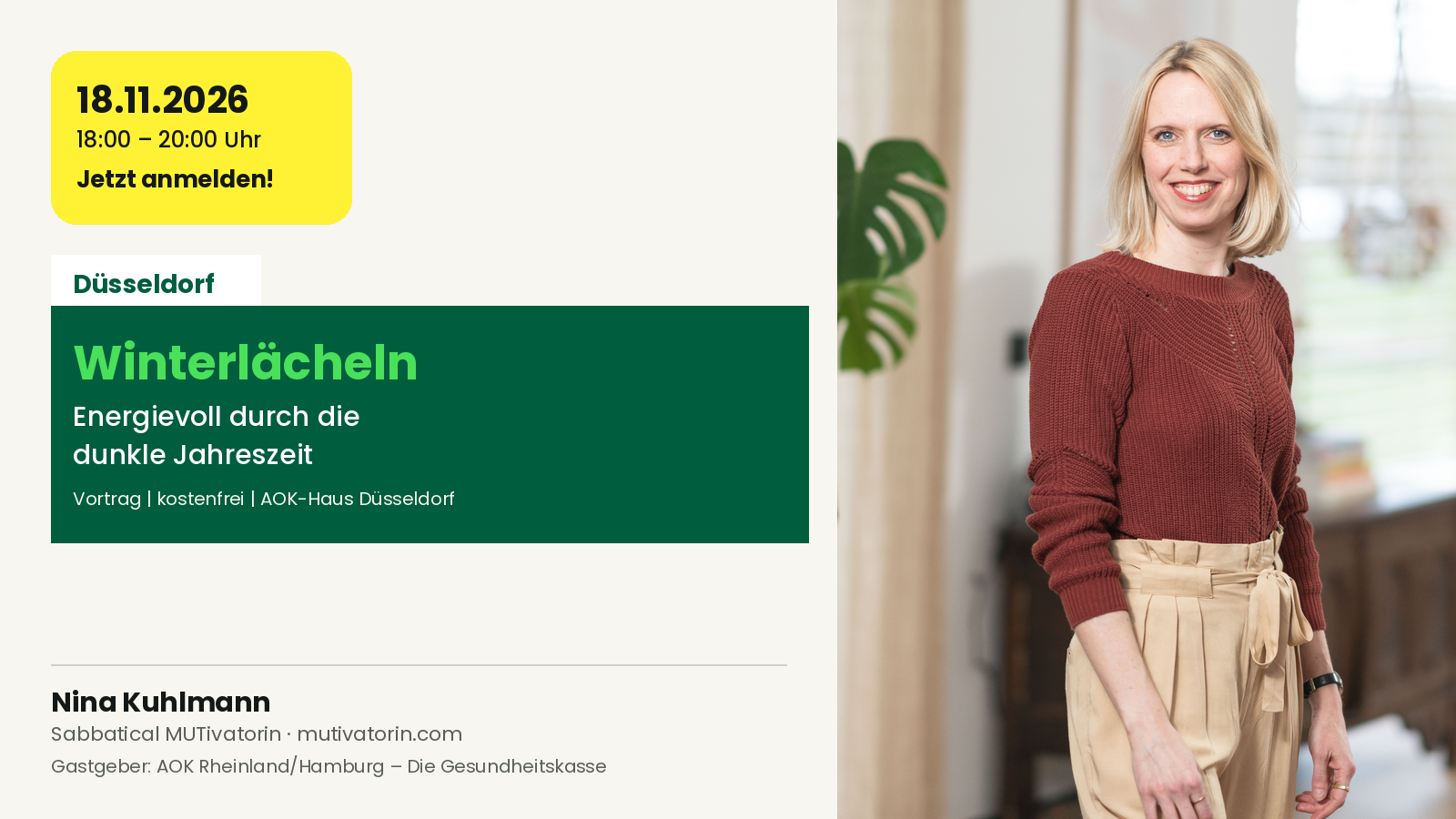 Winterlächeln - Energievoll durch dunkle Monate