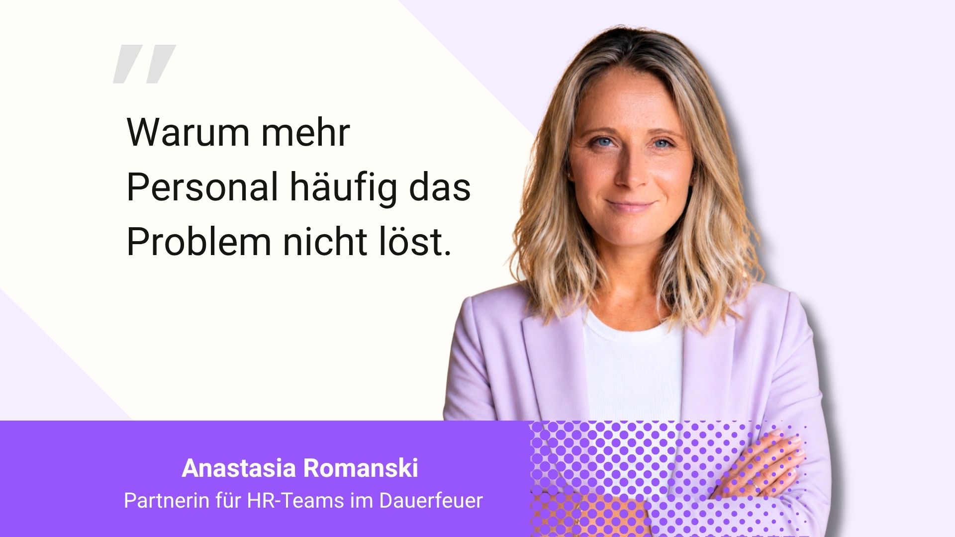 Anastasia Romanski Anastasia Romanski - Kapazitätsproblem